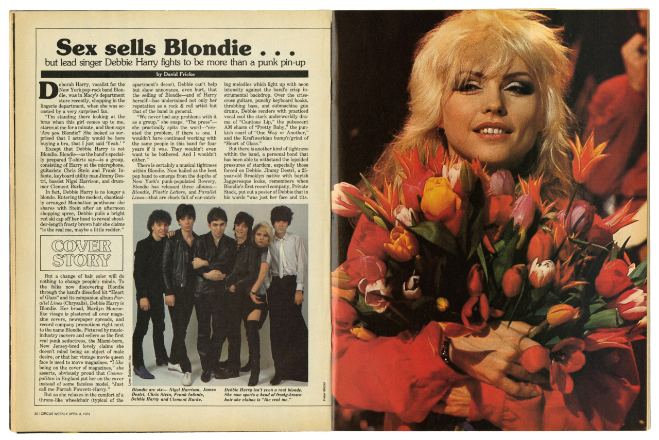 80srecordparty:  Blondie: New Rock Sex SymbolCircus Weekly, April 3, 1979