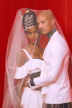 hailneaux: Ebonee Davis and Paolo Roldan in “The Marriage” for PAPER Magazine