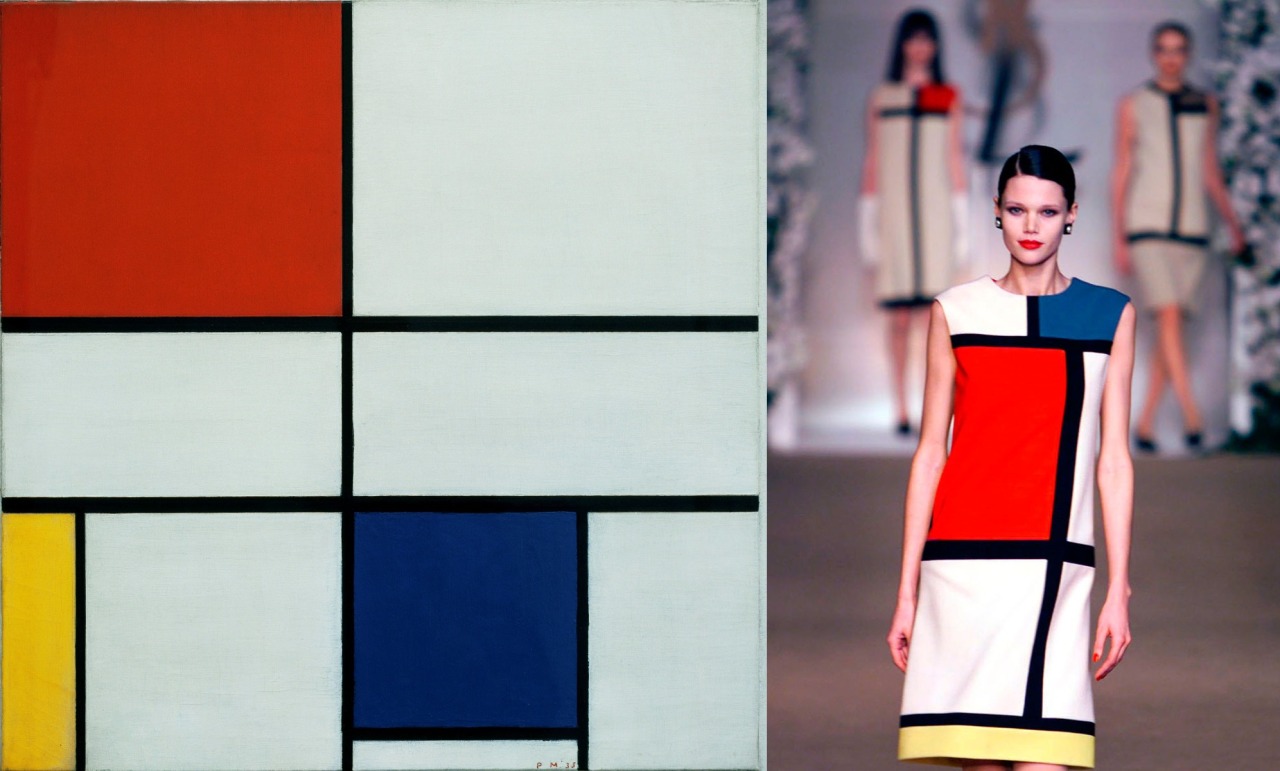 girlcells:  piet mondrian x yves saint laurent 