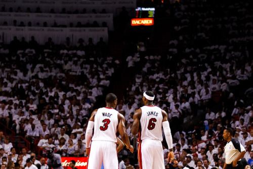 Dwyane Wade and LeBron James 2012 NBA Finals