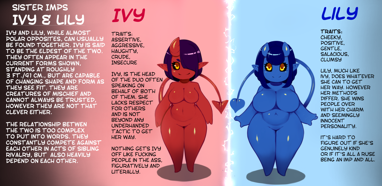short-blue-imp:  Much needed character reference sheet.Also, newcomer Ivy.They don’t
