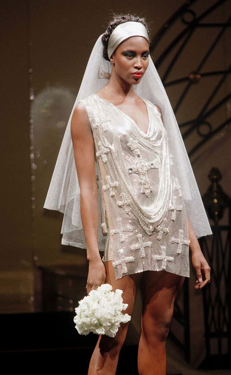 Chic As F**k — Naomi Campbell as the bride at Atelier Versace F/W...