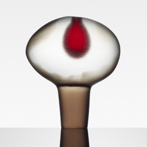 Alfredo Barbini - Vetro Pesante Sasso vase, inciso glass, 1962.