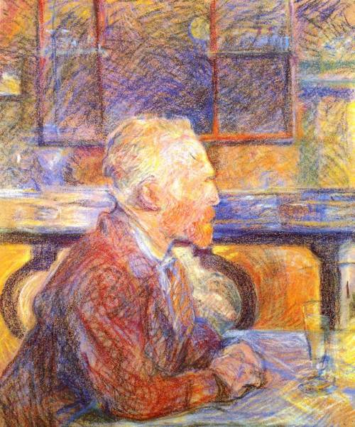 artist-lautrec:Portrait of Vincent van Gogh, 1887, Henri de Toulouse-LautrecSize: 54x45 cmMedium: pa
