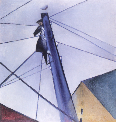 oleksandr-bogomazov: Electrician, 1915, Oleksandr BogomazovMedium: oil,canvas