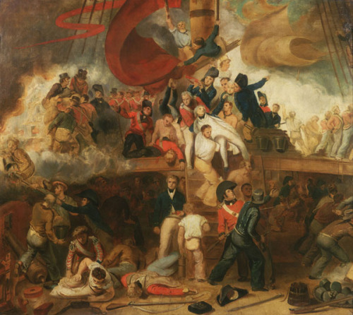 captain-foulenough: - The Death of Nelson at the Battle of Trafalgar, Samuel Drummond, 1806 - The De