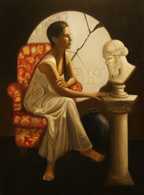 Sanford Drob. Hypatia Contemplating a Bust of Plato.