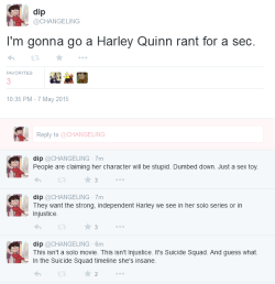 notdipper:  Ok I went on a Harley Quinn rant