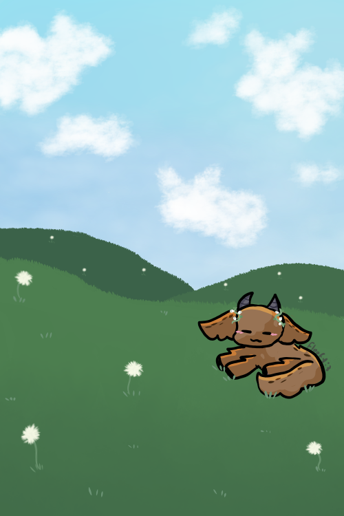 My Lil' Goat Friend Beau :3(may Or May Not Have Had Way To Much Fun Hiding Stuff In Those Clouds)