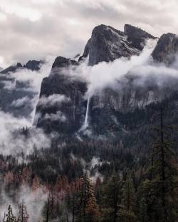 tannerwendell:  foggy bridal veil falls.