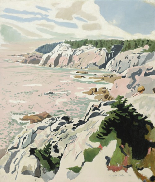 lawrenceleemagnuson: Fairfield Porter (USA 1907-1975)The Cliffs of Isle au Haut (1974)oil on canvas 