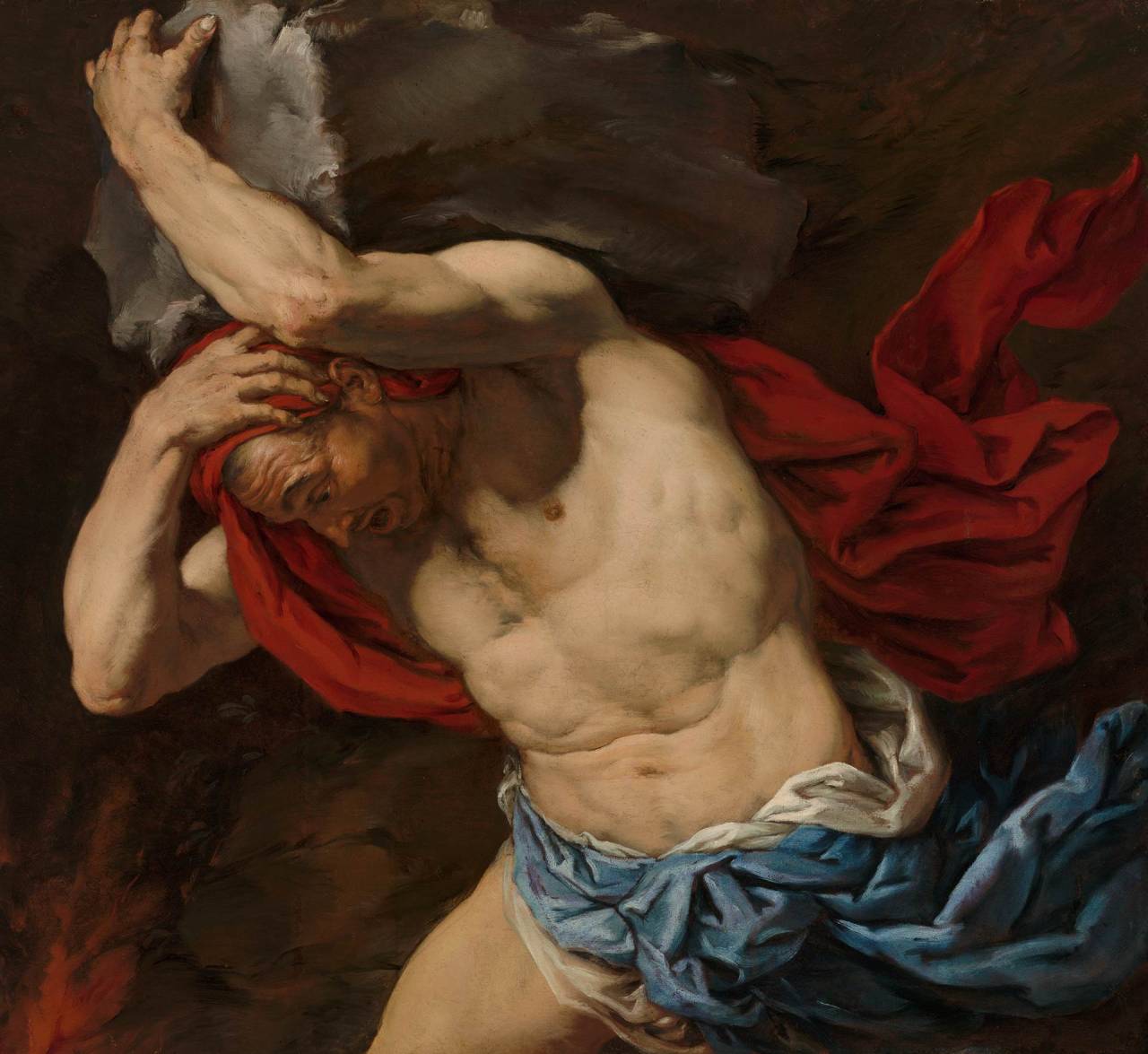   Antonio Zanchi (Este, Italy 1631 -1722), Sisyphus, ca.1660-1665, Mauritshuis, The