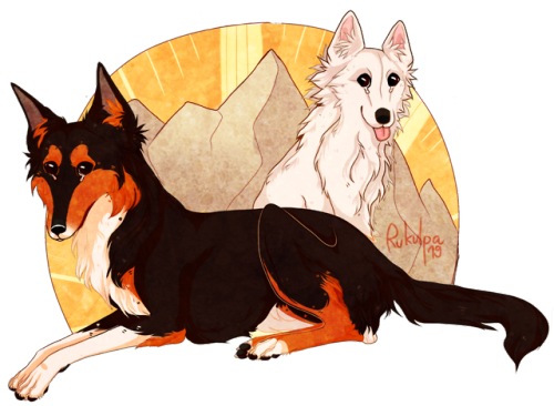 Mountain Sound. Sparta and Luna for @spartathesheltie!I had a lot of fun working on this. 