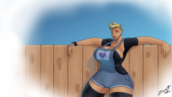 zspratt:  A cute busty chick leaning against a fence.Youtube of the timelapsehttps://www.youtube.com/watch?v=qMq6gPeEVtU&amp;feature=youtu.be  Did more sfw stuff.