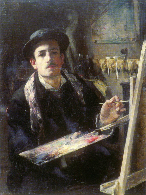Lucien Simon, Autoportrait de jeunesse (1883)