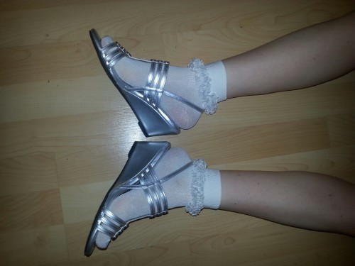 Ruffle socks &amp; heels