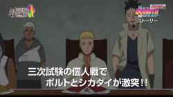 midorichan12:  WAS THIS THE SCENE WHERE SHIKAMARU SAYS THAT HIS AND NARUTO’S SON WILL FIGHT?HOPEFULLY IT IS!