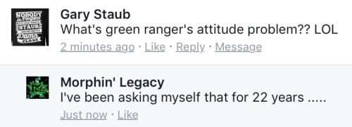 morphinlegacy:  Found this comment on the MMPR cover art. I think it may be my best response yet. Thanks Gary! 