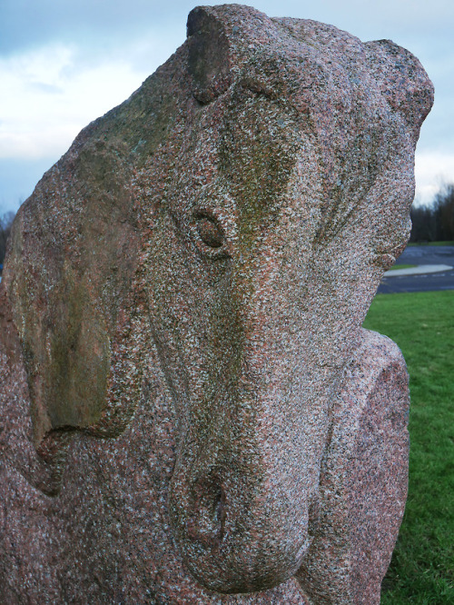 Falkirk Wheel Carved Stone Sculptures, Falkirk, Scotland, 10.2.18.