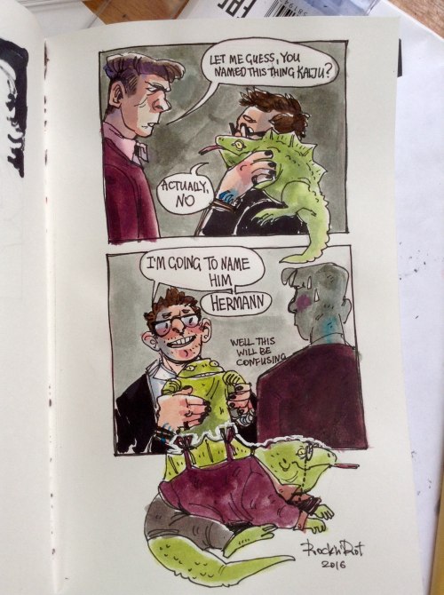rock-n-rot: Dr. Newton Geiszler is really bad at flirting: the comic