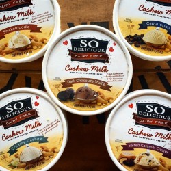 theveganzombie:  This new cashew milk based ice cream by So Delicious is a must try in our opinion. Soooo delicious!!! Yum. @so_delicious #vegan  I just bought some of the dark chocolate truffle!