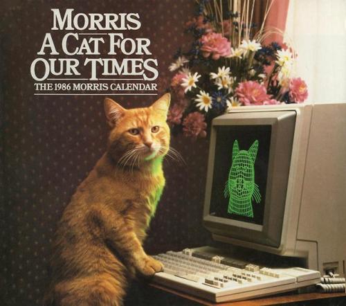 c86:Morris: A Cat For Our Times, 1986 I would buy this book if the captions were removed. An art gal