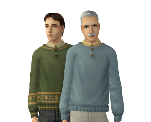 Cottage Living SweaterThis top from the new TS4 expansion looked comfortable so I edited it slightly