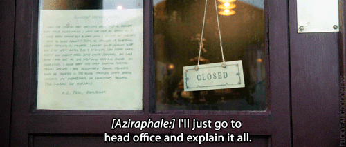 fuckyeahgoodomens:  From the DVD commentary, episode 3Neil Gaiman: Oh, I love watching Michael being this awkward Aziraphale rehearsing, because you realize that’s what he spends his life doing - just trying to rehearse what he’s going to say to head