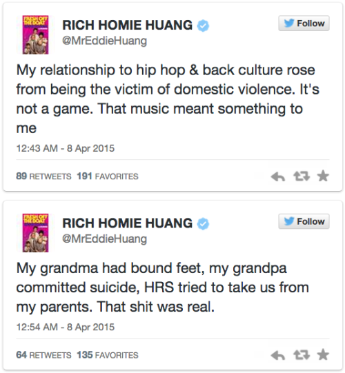 feministwomenofcolor:dictura:salon:Eddie Huang feels the ABC sitcom has bastardized his memoirHis ma