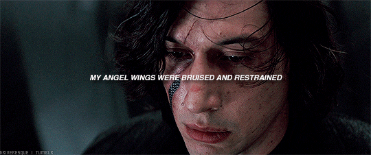 kylo ren + lyrics 30/?↳I’ll tear my heart out before I get out (x)