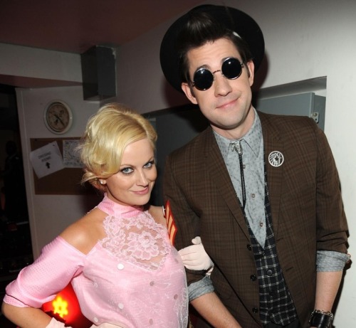 Amy Poehler and John Krasinksi as Andy and Duckie from Pretty in Pink