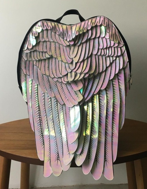 sosuperawesome:Iridescent Angel and Fairy Wings BackpacksKrukru Studio on Etsy