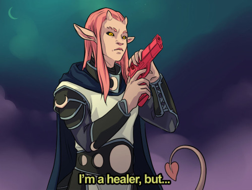  Did I draw my D&D character with her holy water gun as a meme? Absolutely 