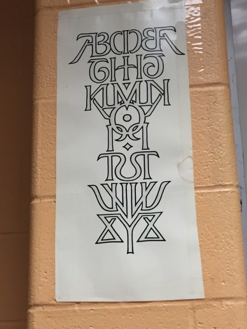hollowedskin: shamaniac-reverie: The alphabet shown symmetrically. Source unknown. no this is a sigi