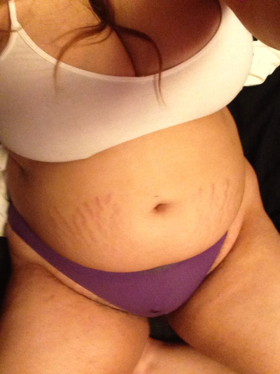 bukkake-barbie:  My gut sticks out so much now…. I can’t hide it anymore no matter