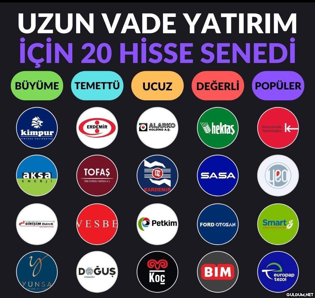 Uzun vade yatırım için 20...