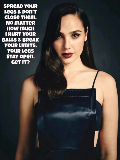 Image Tagged With Gal Godot Galgadot Ballbusting Caption On Tumblr 