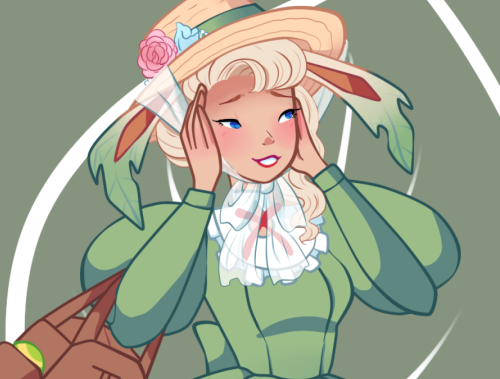 Part 4 of my Lolita Fashion x Eeveeloution series! Ok so Leafeon’s dress is inspired by a Taobao dre