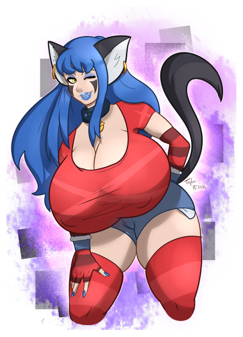 taylorsocks:    This was drawn as a gift for mitatell for being a good friend and commissioner and all that. Here’s their character Maru bein’ all around big and busty.    Full Size 