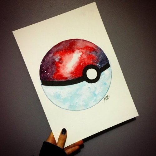 retrogamingblog - Nintendo Galaxy Watercolor Paintings made by...