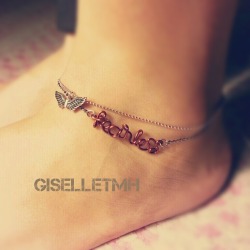 giselletmh:  Fearless Anklet  Inspired by Taylor Swift’s song &lt;3