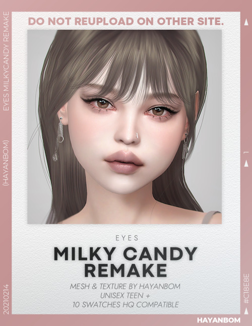 [HYB] EYES MILKY CANDY REMAKEUnisex / Teen +10 Swatches / HQ CompatibleEyes Milky Candy Original.ver