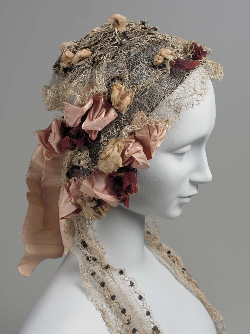 Porn Pics shewhoworshipscarlin:Lace cap, 1850s-60s.