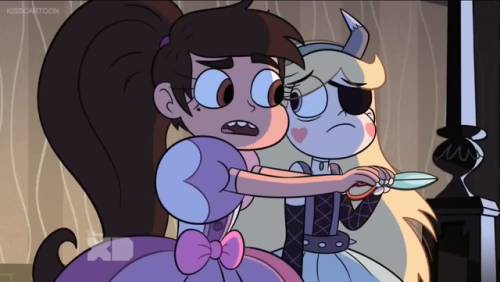 Never noticed before that Miss Heinous has a birthmark at nearly the same spot as Marco Diaz! Haven&