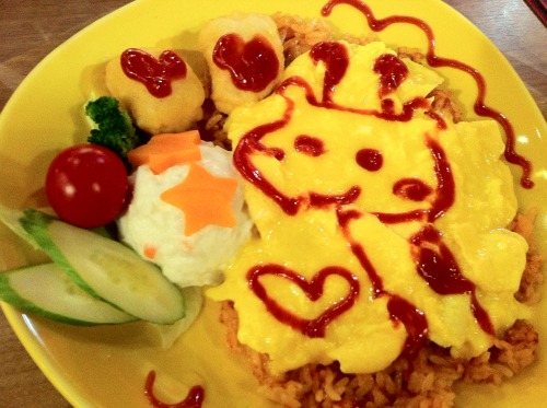 When visiting a maid café in Tokyo and ordering a meal such as omelet rice you will be asked what yo