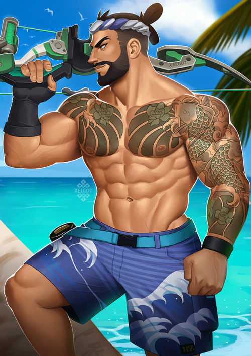 Here’s my take on Wave Hanzo.HD+Artsteps+PSD+Video+Tattooless vers. will be available as part of Jul