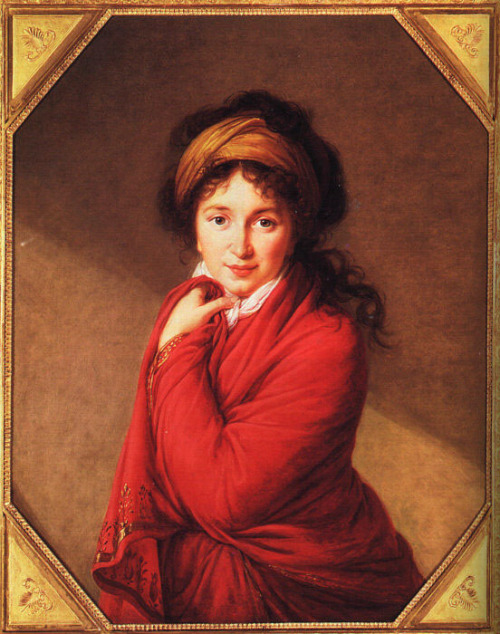 elisabeth-vigee-le-brun: Portrait of Countess Golovine, 1800, Louise Elisabeth Vigee Le BrunMedium: 