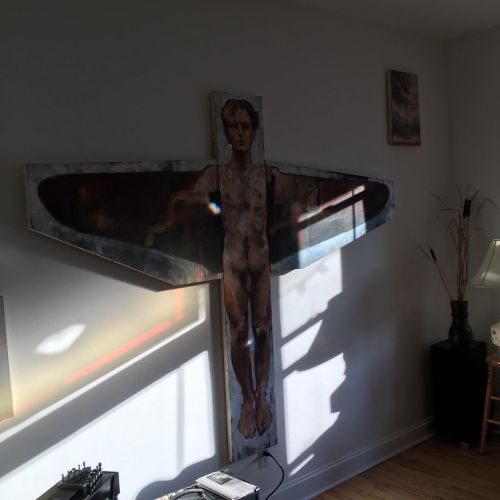 Years ago, I painted this winged / crucified figure. It’s been in @duncan_and_so_on ‘s collection fo