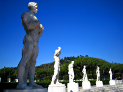 ultrawolvesunderthefullmoon:  The Stadio dei Marmi (Italian: “Stadium of the Marbles”) is a sport stadium in the Foro Italico, a sport complex in Rome, Italy.It was designed in the 1920s as a complement to the annexed Academy of Physical Education