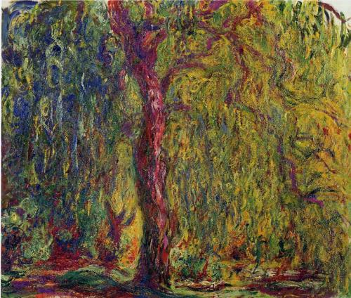 Weeping Willow  - Claude Monet ( 1921 - 1922) rightWeeping Willow  - Claude Monet ( 1918 - 1919)   l